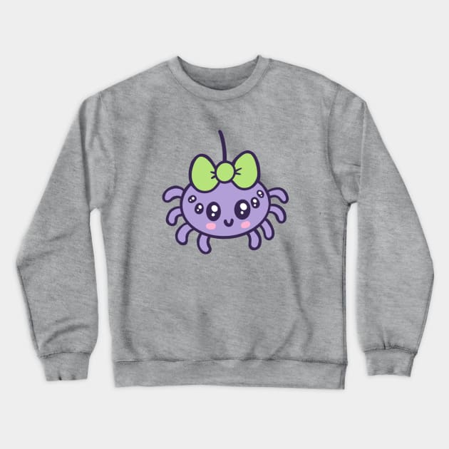 Kawaii Spider Crewneck Sweatshirt by Alexandra Franzese